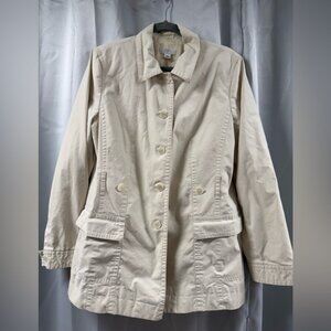 LOFT Cream Utility Jacket Size- 14
